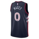 Maillot NBA Philadelphia 76ers Tyrese Maxey Nike 2023-24 City Edition Navy Swingman - Homme